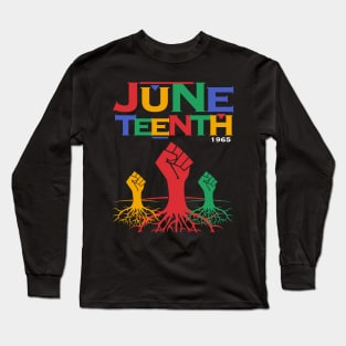 june teenth fist of 3 Long Sleeve T-Shirt